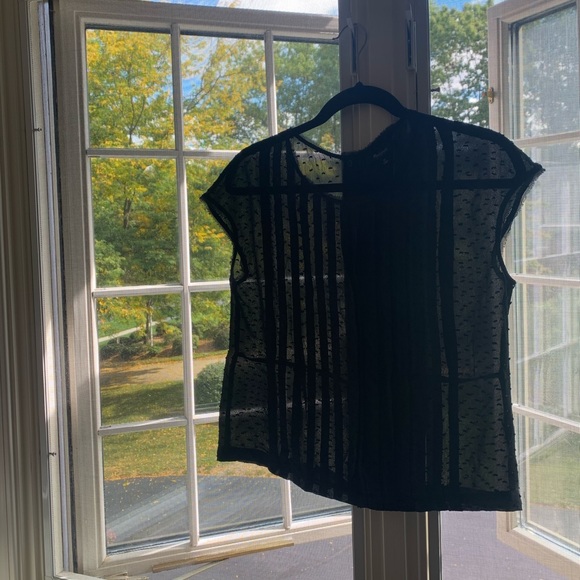 Sheer black Madewell blouse - Picture 2 of 6